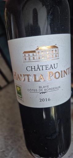 Bordéus Blaye-Côtes-de-Bordéus Château Haut La Pointe 2016