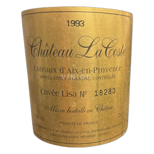 Provence Coteaux de Aix-en-Provence Château La Coste Lisa 1993