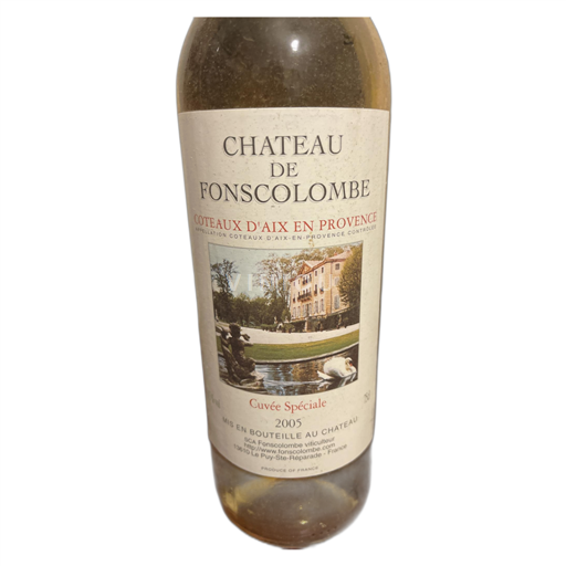 Vin Blanc sec Cuvée Spéciale Fonscolombe 2005 France Provence Coteaux-d'aix-en-provence AOC