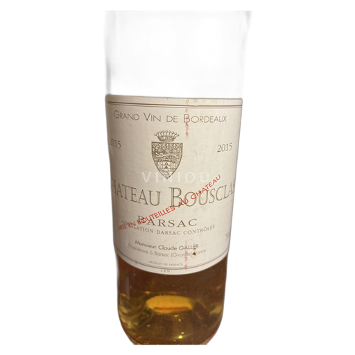 Bordeaux Barsac Château BOUSCLAS 2015
