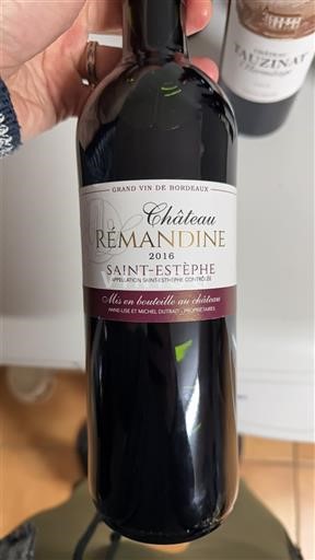 Bordeaux Saint-Estèphe Château Rémandine 2016
