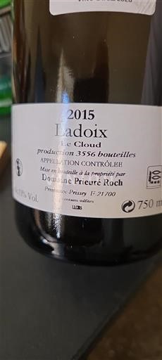 Vin Ladoix Domaine Prieuré Roch - Le cloud - 2023 - Avis, conseil