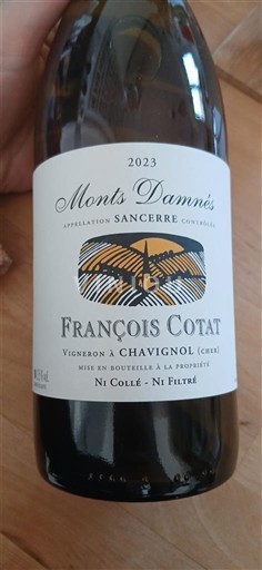 Údolí Loiry Sancerre François Cotat Monts Damnés 2023