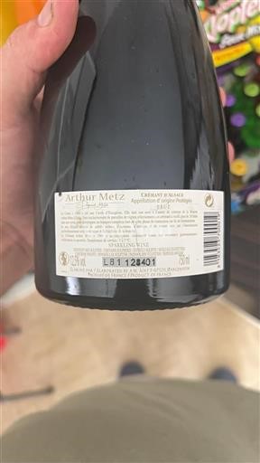 Alsace Crémant d'Alsace Arthur Metz 1904 Icke årgångsbetecknad