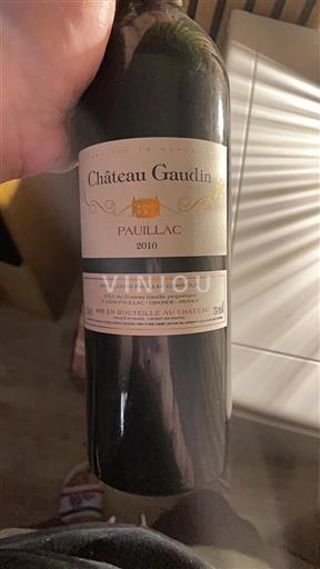 Bordéus Pauillac Château Gaudin 2010