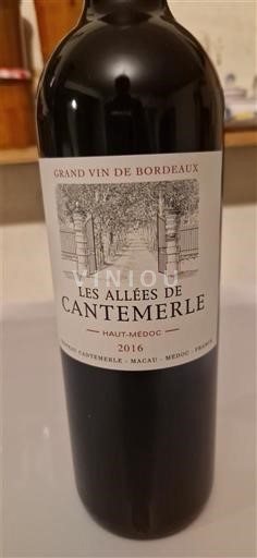 Bordeaux Haut-Médoc Château Cantemerle Les Allées de Cantemerle 2016