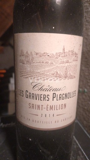Bordeaux Saint-Émilion Château Les Graviers Plagnolles 2014