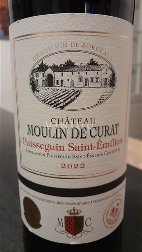 Bordeaux Puisseguin-saint-émilion Château Moulin de Curat 2022