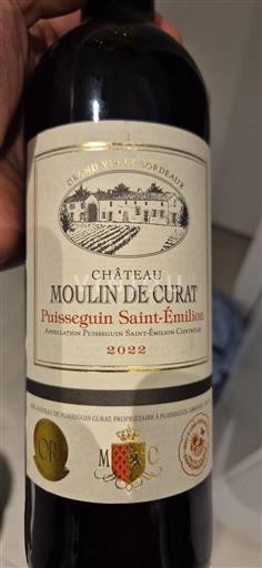 Bordeaux Puisseguin-saint-émilion Château Moulin de Curat 2022