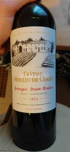 Bordeaux Puisseguin-saint-émilion Château Moulin de Curat 2022