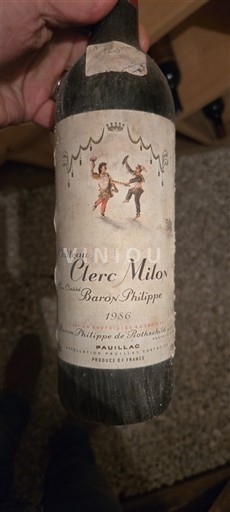Bordeaux Pauillac Château Clerc Milon 1986