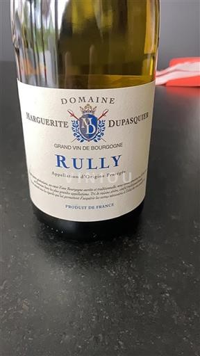 Burgund Rully Domaine Marguerite Dupasquier Ohne Jahrgang