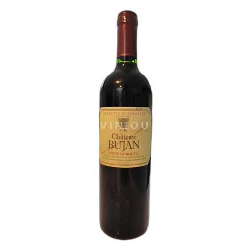 Vin Rouge sec Château Bujan 2016 France Bordeaux Côtes-de-bourg AOC