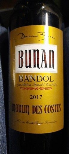 Provenza Bandol Domaines Bunan Moulin des Costes 2017