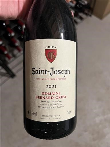 Rhônen laakso Saint-Joseph Domaine Bernard Gripa 2021