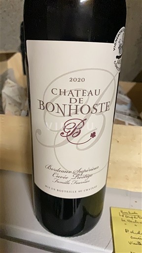 Bordéus Bordeaux Superior Château de Bonhoste Prestige 2020