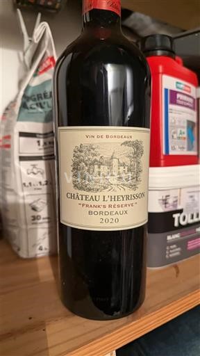 Bordeaux Château L'heyrisson Frank's reserve 2020