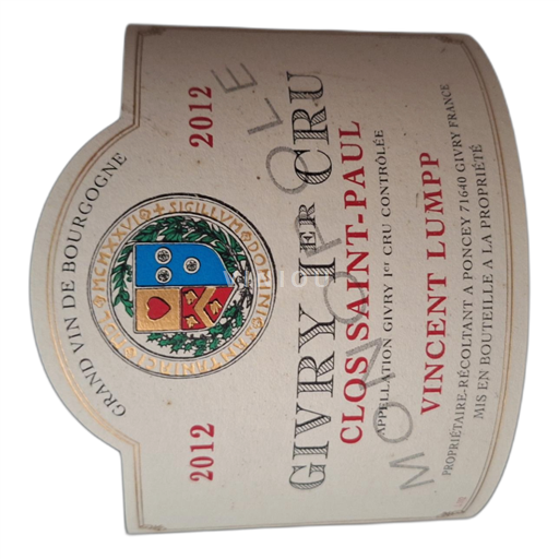 Burgundy Unspecified Vincent Lumpp Clos Saint-Paul 2012