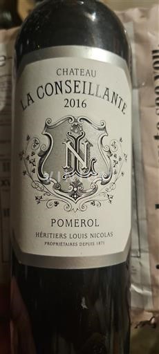 Bordeaux Pomerol Château La Conseillante 2016
