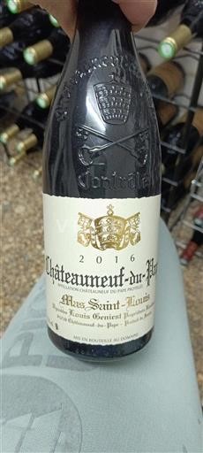 Vale do Ródano Châteauneuf-du-Pape Mas Saint-Louis 2016