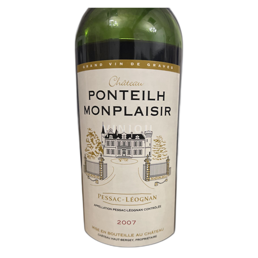 Bordeaux Pessac-Léognan Château Ponteil-Monplaisir 2007