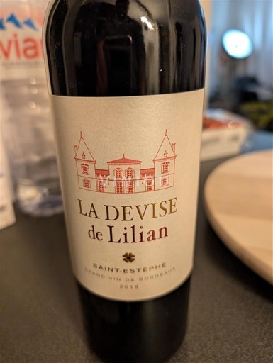 Bordeaux Saint-Estèphe La Devise de Lilian 2018
