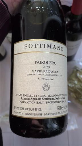 Piemonte Barbera d'Alba Sottimano Pairolero 2020