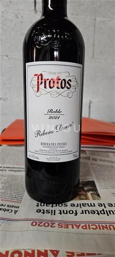 Vin Rouge sec Roble Protos 2021 Espagne Castille et León Ribera del Duero DO