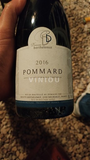 Burgundsko Pommard Domaine Berthelemot 2016