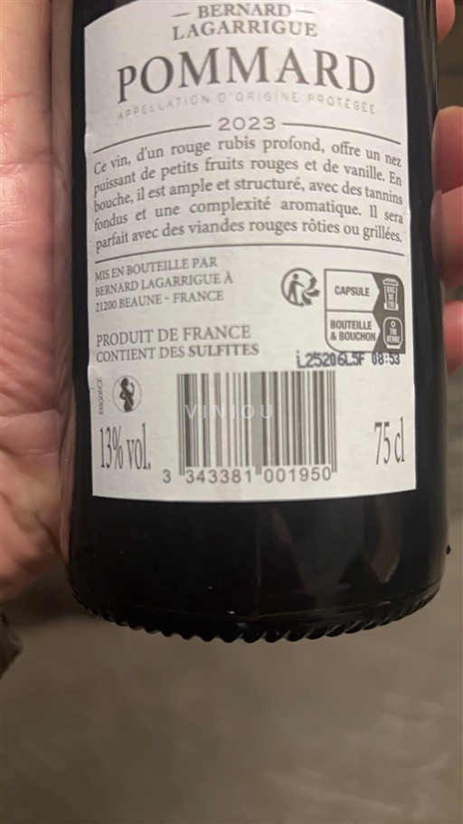 Borgonha Pommard Bernard Lagarrigue 2023