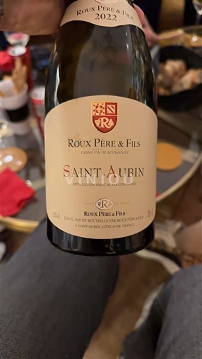 Vin Saint-Aubin Roux Père & Fils - 2022 - Avis, conseil