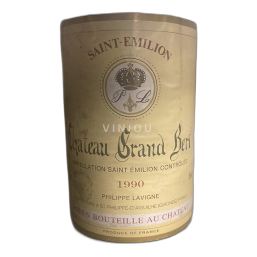 Bordeaux Saint-Émilion Chateau Grand Bert 1990