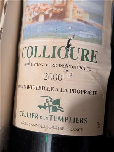 Roussillon Collioure Cellier des Templiers 2000