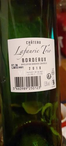 Bordeaux Château Lafaurie Trio 2018