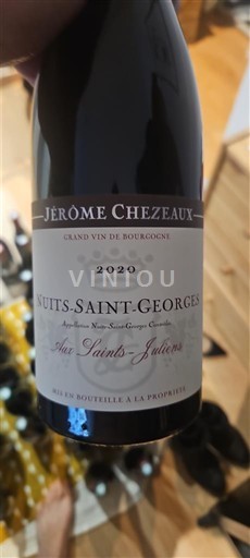 Burgundy Nuits-Saint-Georges Jérôme Chezeaux Aux Saints-Juliens 2020