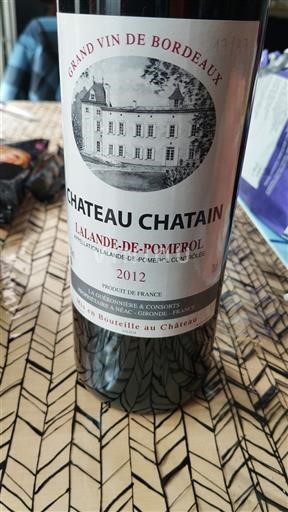 Bordoja Lalande-de-pomerol Château Chatain 2012