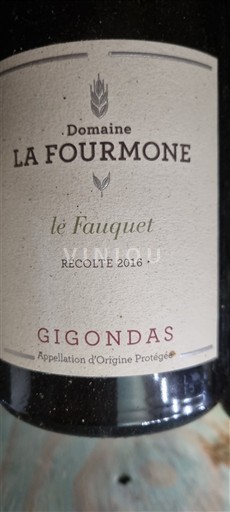 Thung lũng Rhône Gigondas Domaine La Fourmone Le Fauquet 2016