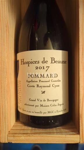 Bourgogne Pommard Hospices de Beaune Raymond Cyrot 2017
