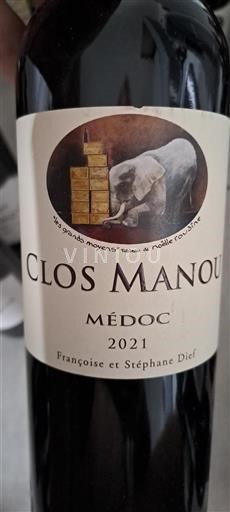 Bordeaux Médoc Clos Manou 2021