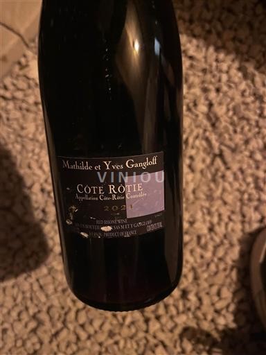 Vallée du Rhône Côte-rôtie Mathilde et Yves Gangloff La barbarine 2021