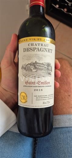 Bordéus Saint-Émilion Château Despagnet 2018