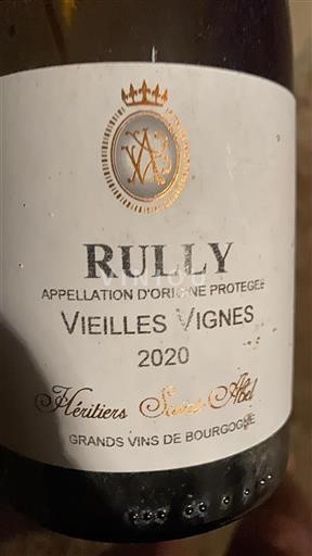 Bourgondië Rully Héritiers Saint-Abel Vieilles Vignes 2020