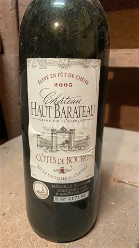 Bordeaux Côtes-de-bourg Chateau Haut-Barateau 2005