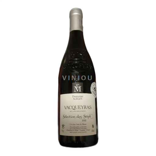 Vin Rouge sec Sélection des Stéph Domaine St Roch 2021 France Vallée du Rhône Vacqueyras AOC