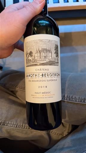 Bordeaux Haut-Médoc Château Lamothe-Bergeron 2018