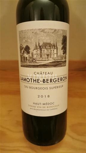 Burdeos Haut-Médoc Château Lamothe-Bergeron 2018