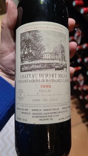 Bordeaux Pauillac Château Duhart Milon 1995