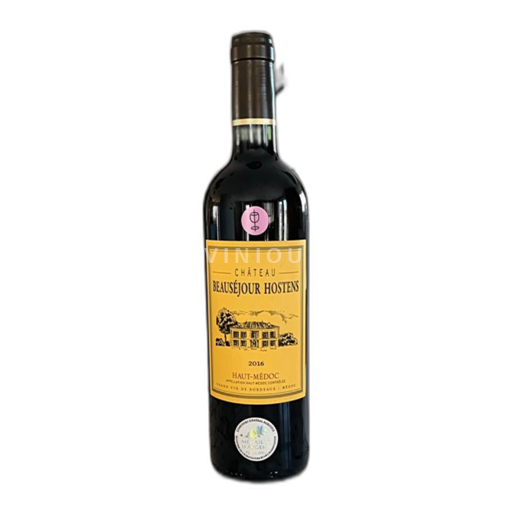 Vin Rouge sec Château Beauséjour Hostens 2016 France Bordeaux Haut-Médoc AOC
