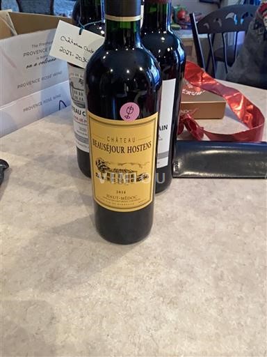 Bordoja Haut-Médoc Château Beauséjour Hostens 2016