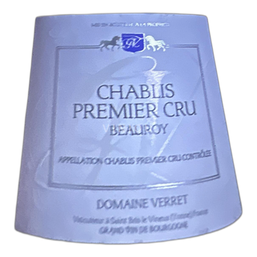 Bourgogne Chablis premier cru Domaine Verret Beauroy 2019